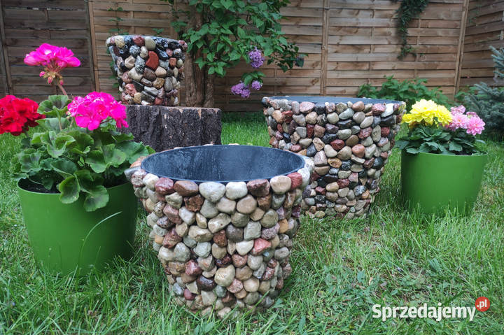 Unikatowa dekoracyjna doniczka handmade 1 sztuka Józefów