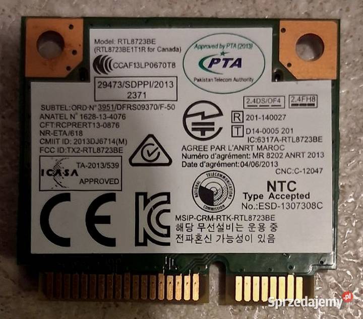 Laptop Asus 541U Karta sieciowa RTL8723BE Opole