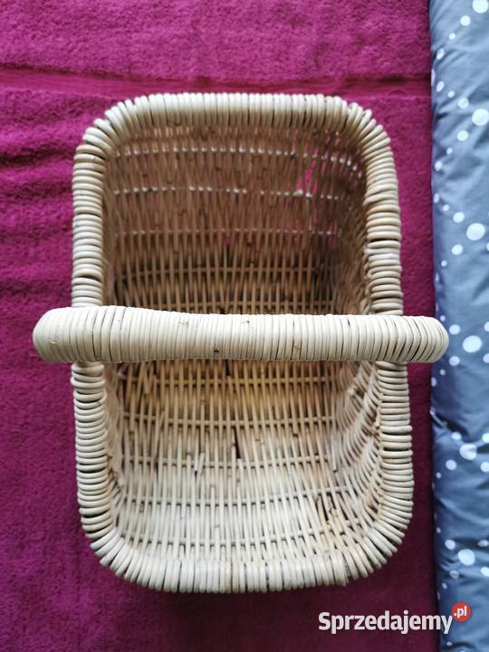 Kosz z uchwytem z wikliny Rattan wiklina Pozostałe sprzedam