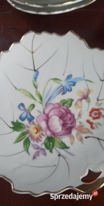 Talerzyk z dziurką Listek Konfiturówka Import Porcelana i szkło Gdańsk