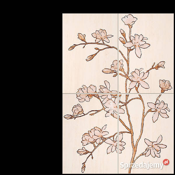 Obraz Sakura 2 Domino 50 x 72 płytki aktualne Białogard sprzedam
