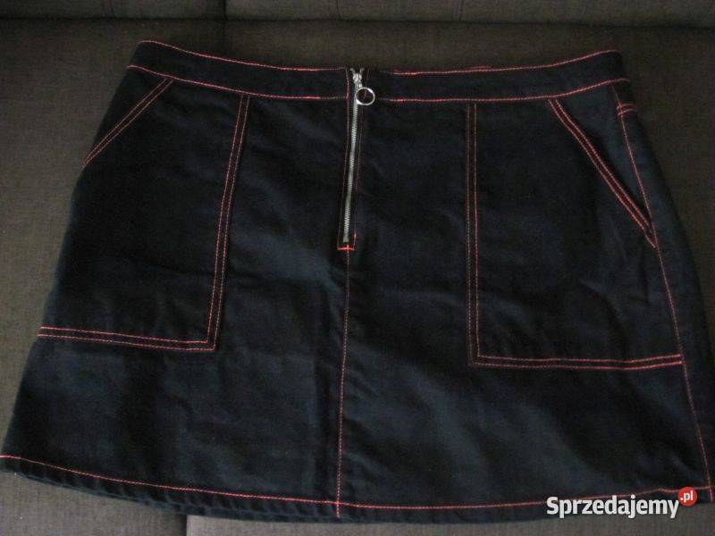 czarna mini r 48 różowa nić zamek z przodu DENIM lubelskie Zamość