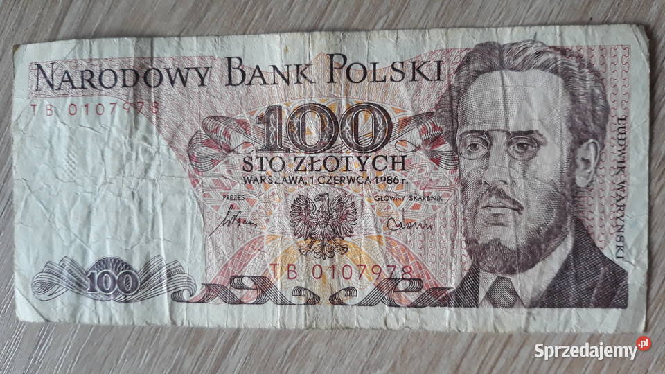100 złotych 1VI1986 seria TB 1 sprzedam