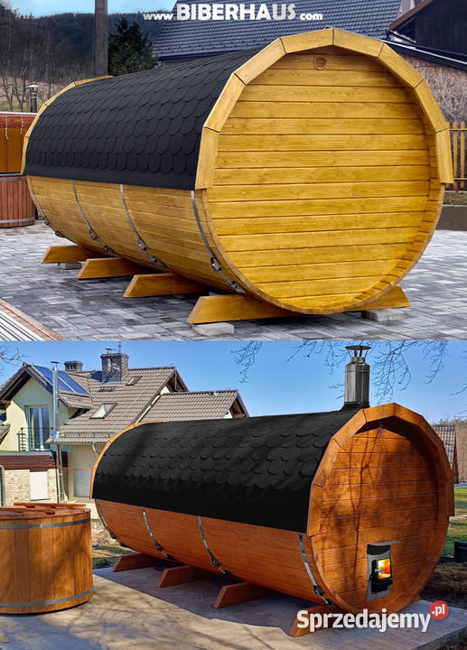SAUNA Ogrodowa 400 PRZEBIERALNIA Beczka 500L Nowy Targ