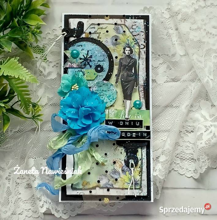 Kartka urodzinowa urodziny hand made Mszana Dolna