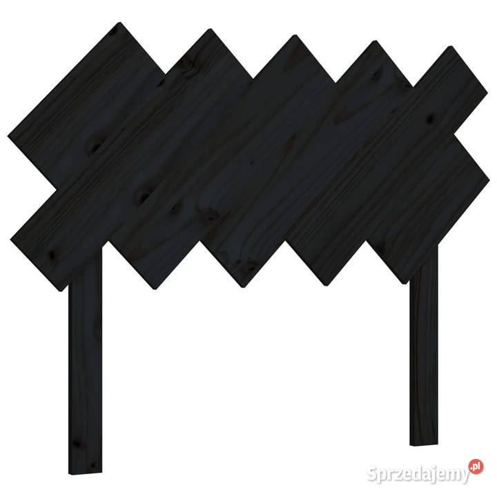 Wezgłowie łóżka czarne 104x3x805 lite drewno sprzedam
