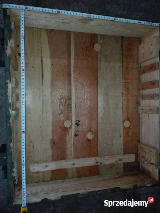 Skrzynia wojskowa drewniana 64x57x20 łódzkie Bukowiec