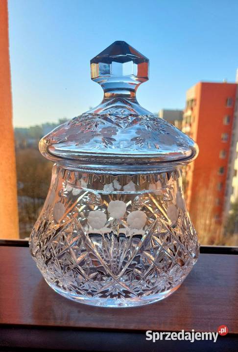 Piękna bomboniera kryształowa PRL dolnośląskie Wrocław