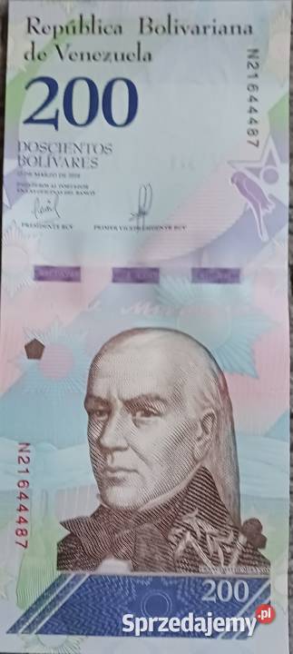 200 Boliwarów Wenezuela 2018 r mennicze Konin