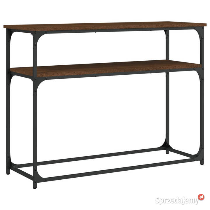 Stolik konsolowy brązowy dąb 100x355x75 WM834069