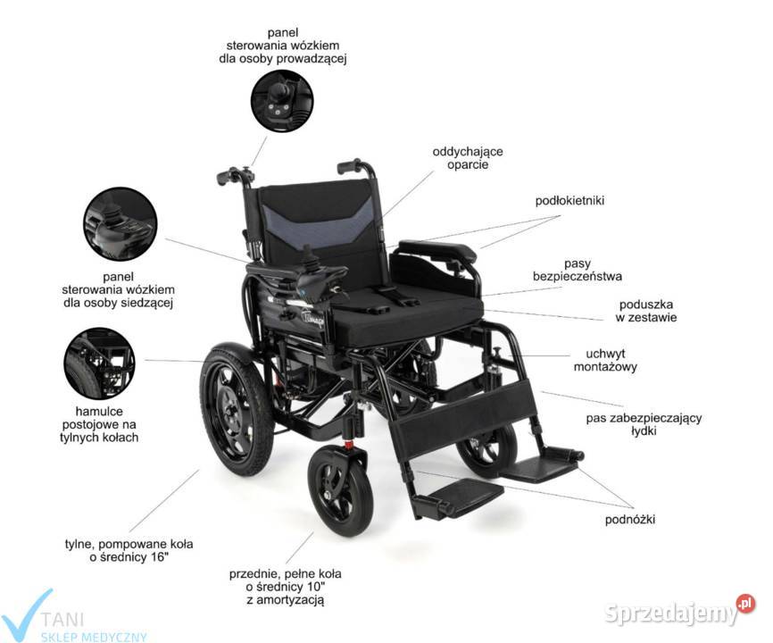 POWERTIM Wózek inwalidzki elektryczny składany Ruda Śląska