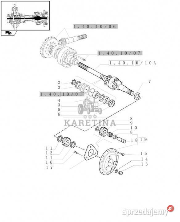 Holland T6090 Półoś przegubowa 87521538 Jastrzębniki