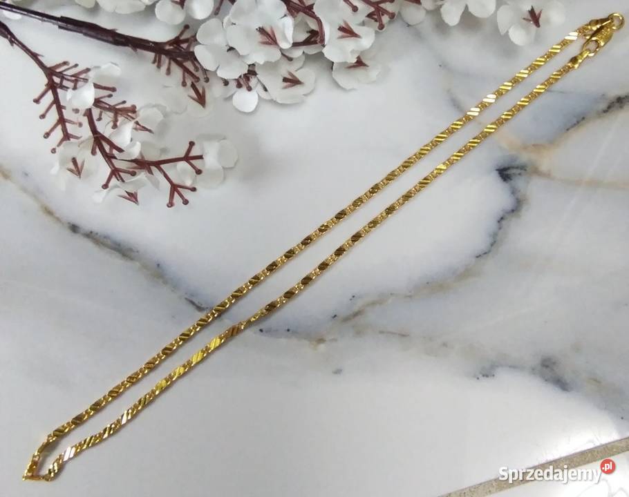 Łańcuszek ze stali chirurgicznej pozłacany 18K Zgierz