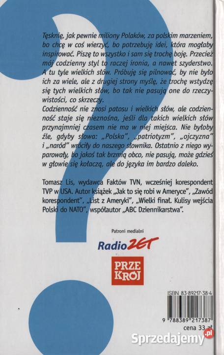 CO Z TĄ POLSKĄ POLSKA GŁUPCZE 2x Tomasz Lis Gorzów Wielkopolski sprzedam