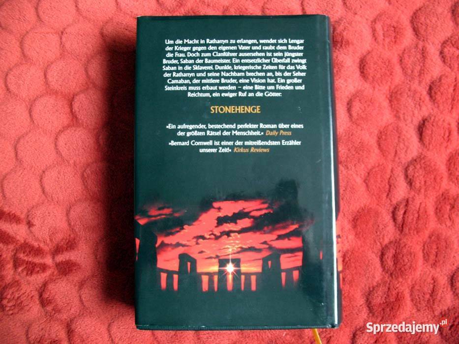 Stonehenge Bernard Cornwell książka niemiecka Siedlce sprzedam