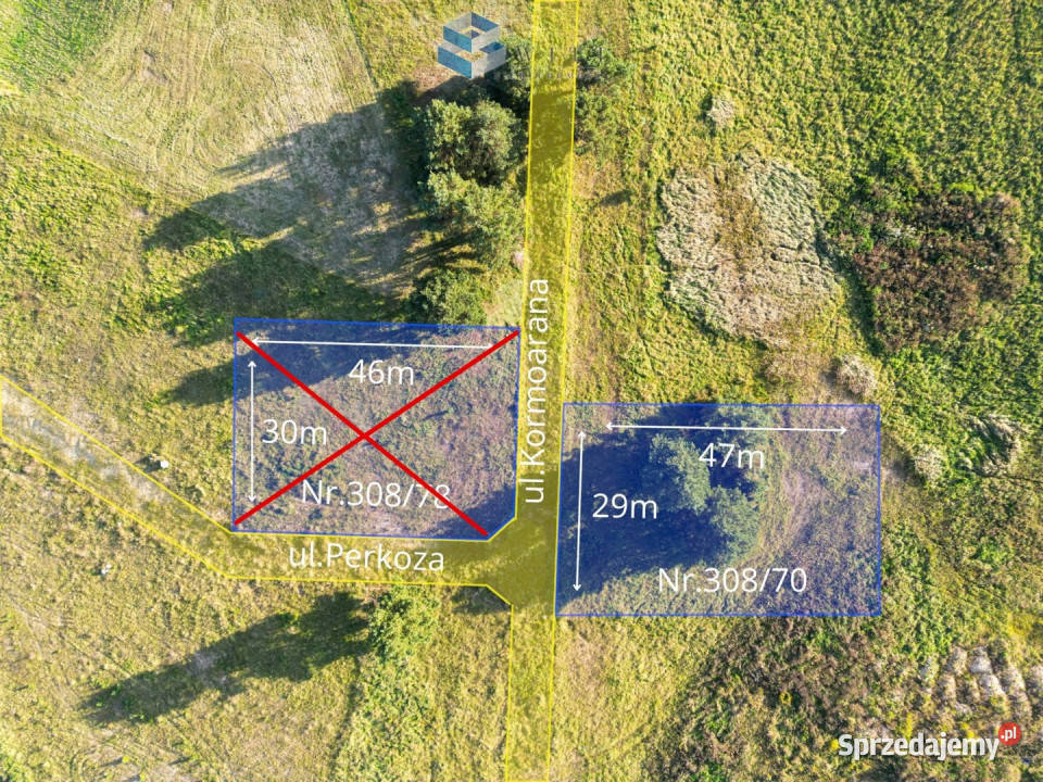 Działka Unieszewo Kormorana 1362m2 47m warmińsko-mazurskie