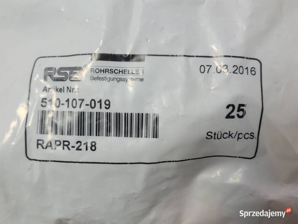 Uchwyt do rur RAPR śr17mm 1komplet 25 Orle