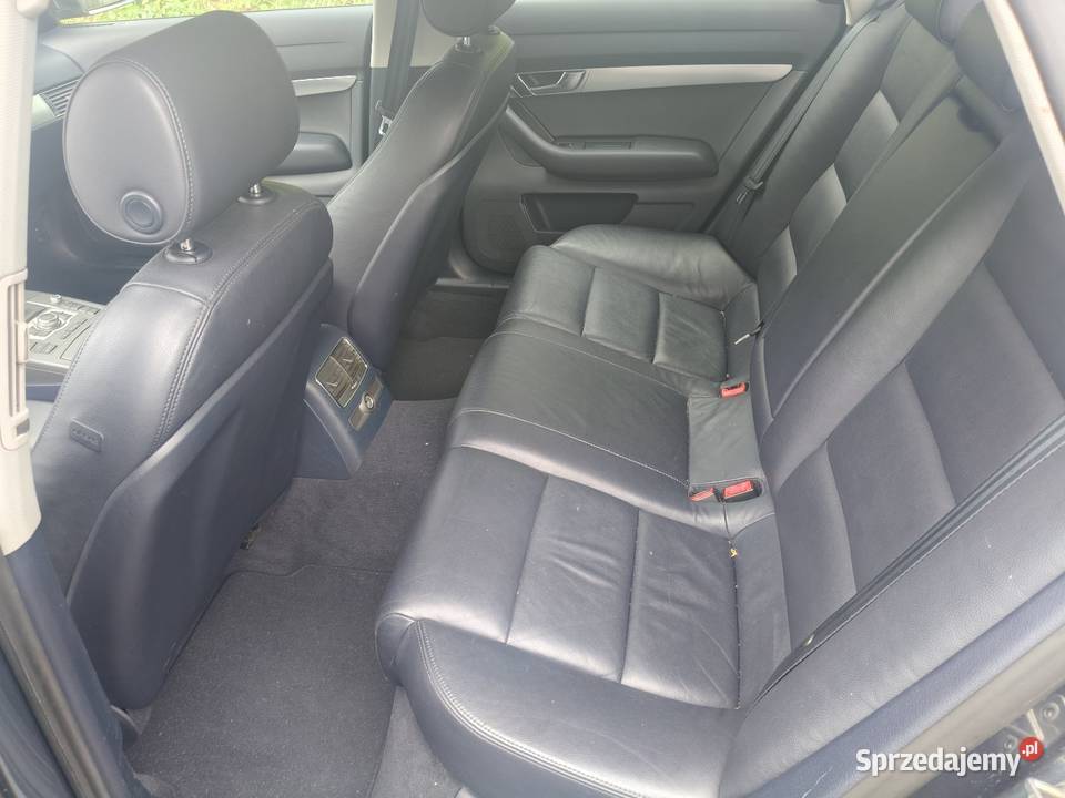 Zestaw foteli skóra audi A6 c6 sedan granatowe