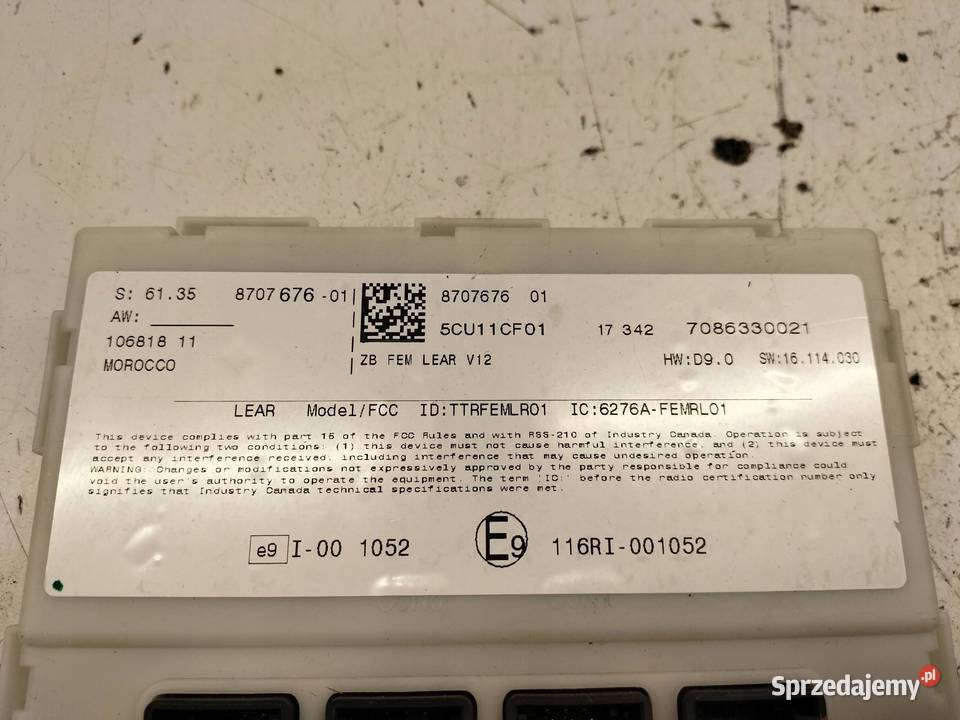 MODUŁ 8707676 Bmw Seria 3 VI 2011 2018 F31 świętokrzyskie sprzedam