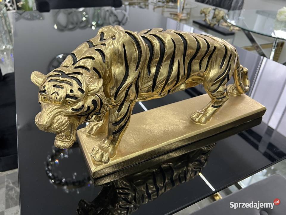 Figura złota tygrys Art 45x19x12 sprzedam