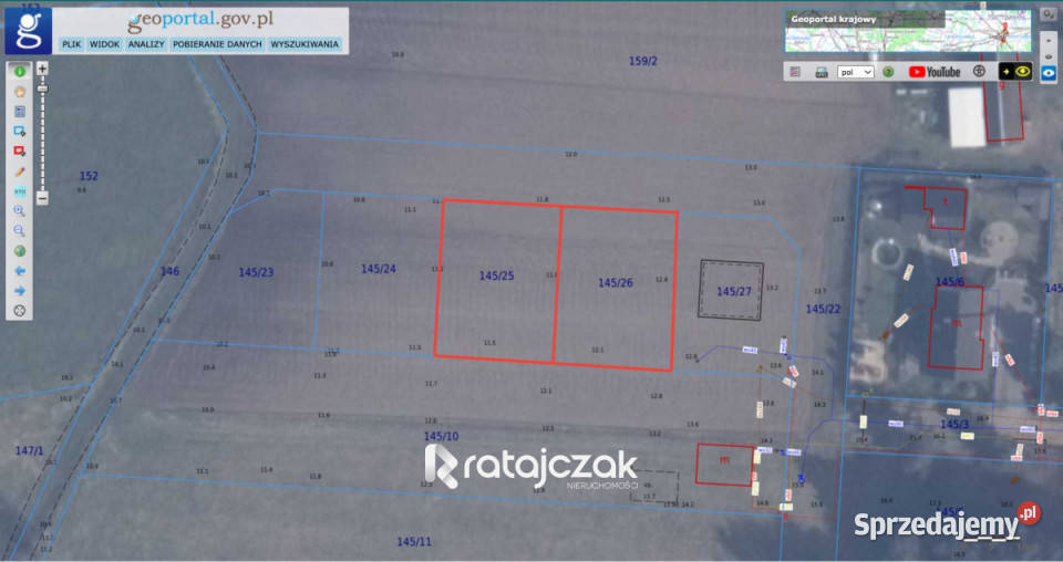 sprzedaży działki Tyłowo Wejherowska 600m2