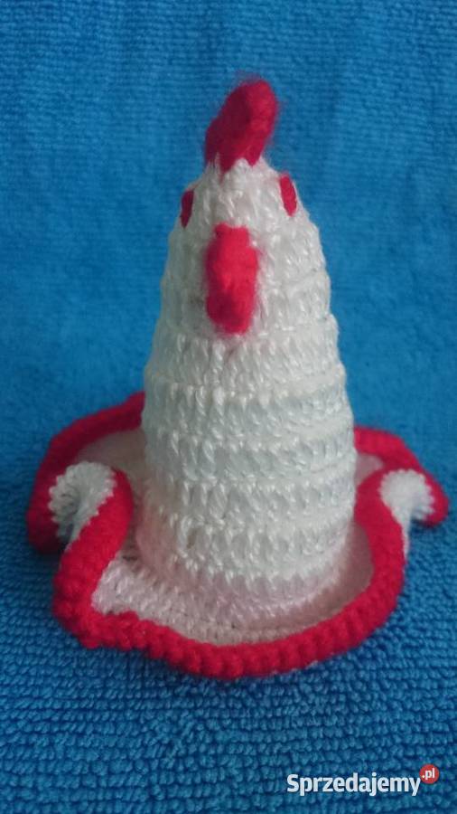 Kura szydełkowa wielkanocna do koszyczka na