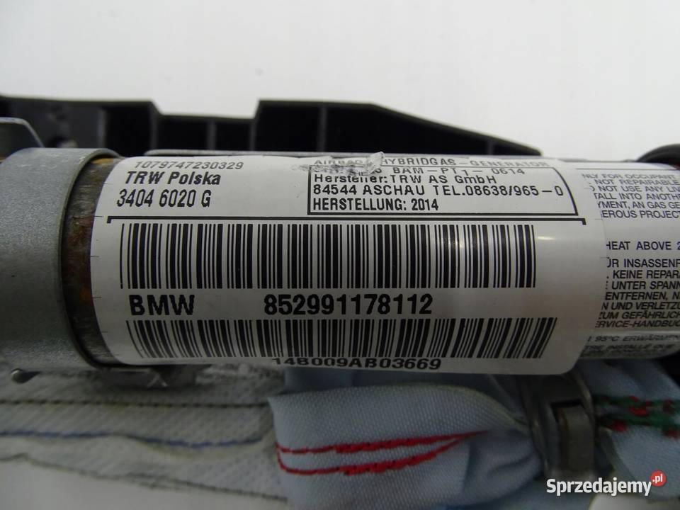 KURTYNA POWIETRZNA AIRBAG PRAWA BMW X1 E84