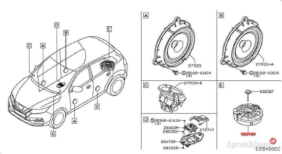 GŁOŚNIK SUBWOOFER NISSAN QASHQAI II J11 LIFT wielkopolskie sprzedam
