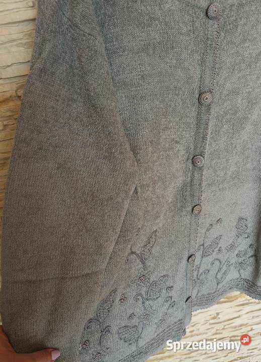 Sweter szary z haftem Rozmiar 50 pomorskie Gdańsk sprzedam