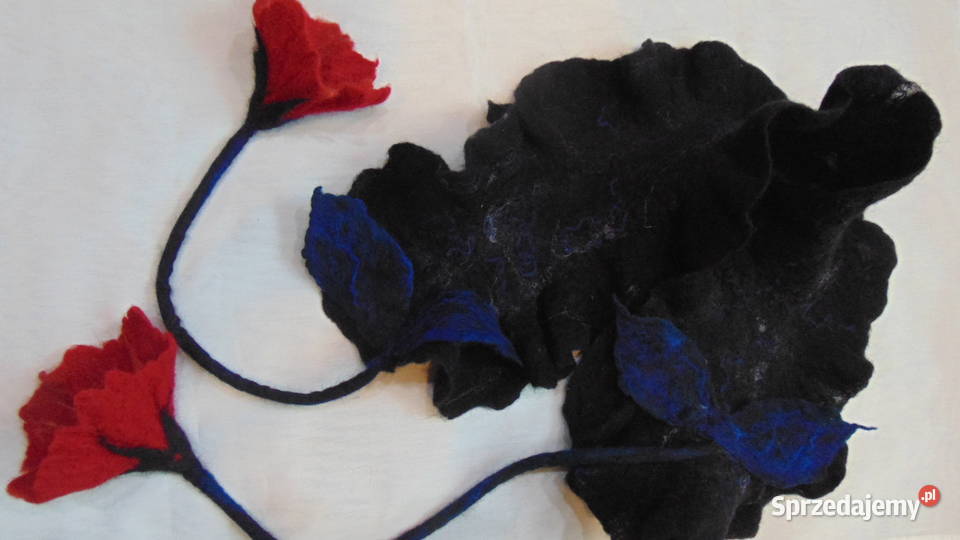 Szalik kryza otulacz na szyję rękodzieło filc Lublin