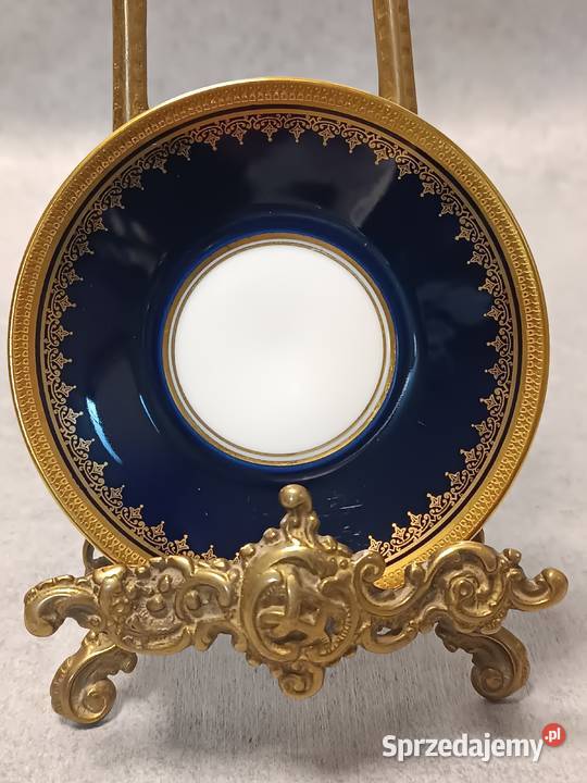 Rosenthal Kobaltowa Filiżanka Złocony Duet