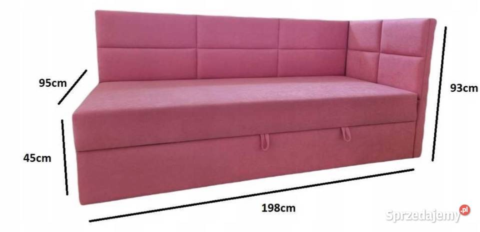 Łóżko dziewczynki róż welurowe stan idealny