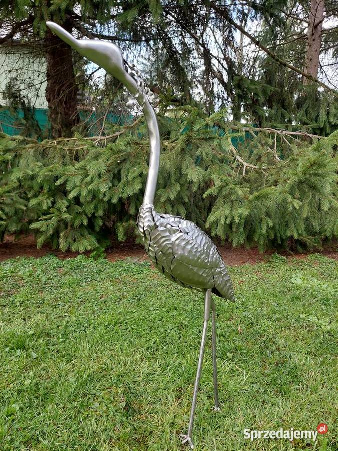 Stalowa figura dekoracyjna stalowy ptak dolnośląskie Wrocław