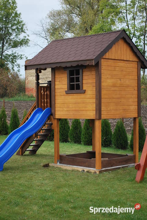 Drewniany Plac zabaw dzieci PZ05 z drzewa domek Przemyśl sprzedam