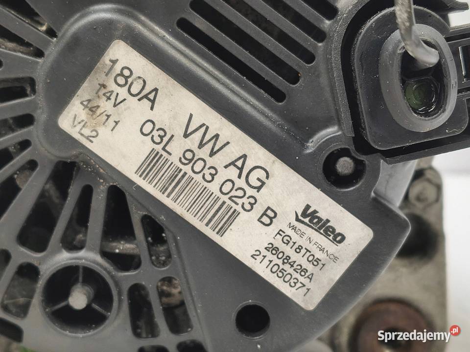 ALTERNATOR VW Golf VI 20 TDI valeo 03L903023B osobowe Chełm