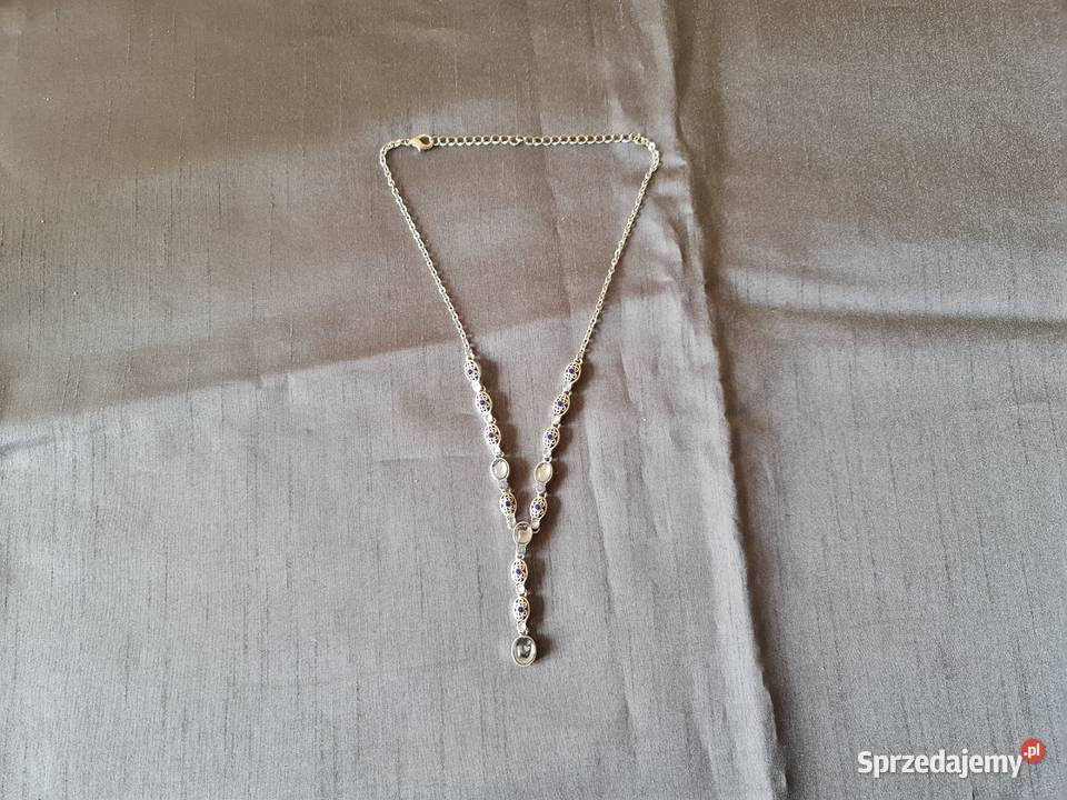 Biżuteria z okresu PRLu Naszyjnik z kamykami Warszawa sprzedam