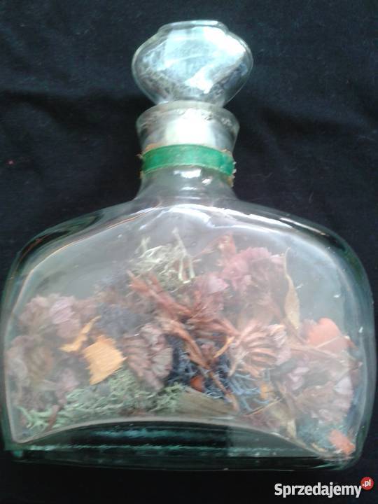 Szklane naczynie z suszonymi kwiatami łódzkie Łódź
