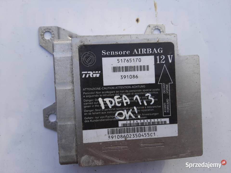 Sensor moduł poduszek Air Bag Fiat Idea 51765170