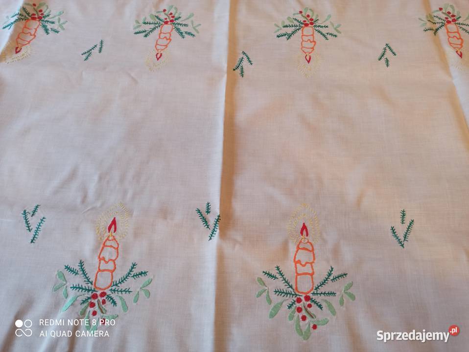 Serweta bieżnik świąteczny ręcznie haftowana 100 Białystok