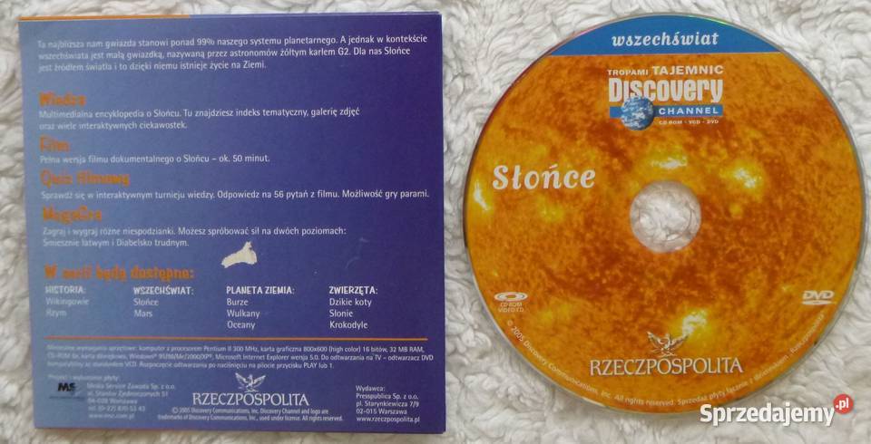 VCD film edukacyjny Słońce mazowieckie Warszawa