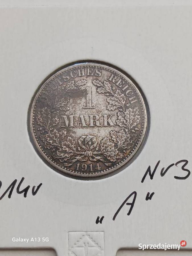 1 Marka Prusy 1914 r 3 mennica A Konin sprzedam