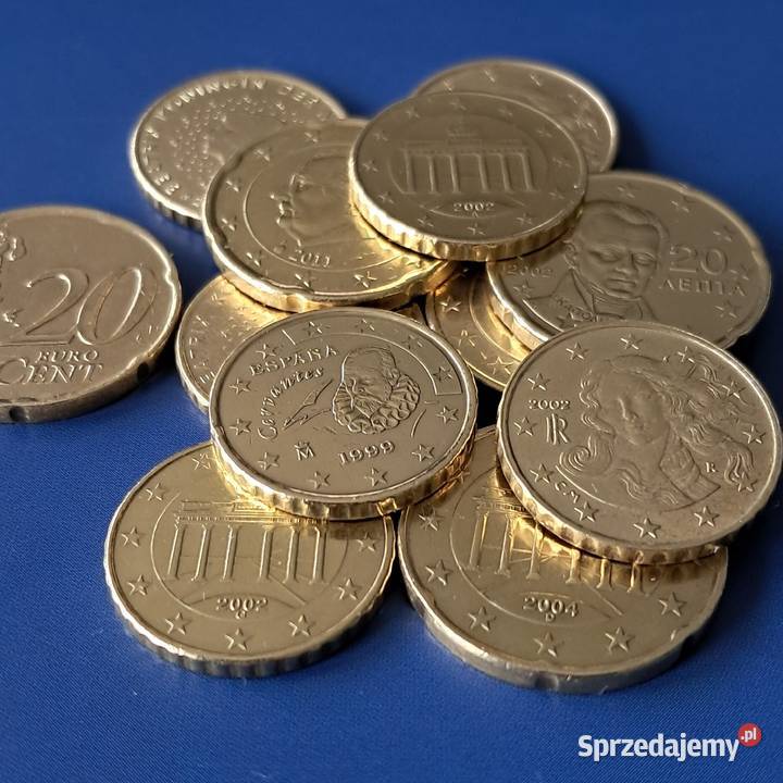 Kolekcjonerskie euro cent 10 oraz 20 / 12 monet