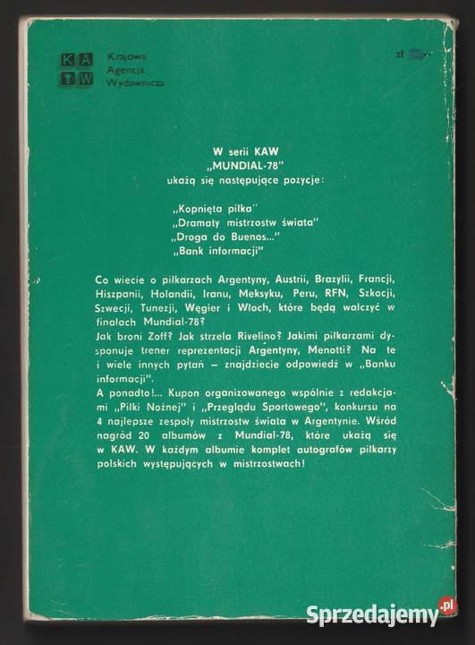 MUNDIAL78 DROGA DO BUENOS STEFAN GRZEGORCZYK miękka łódzkie Łódź