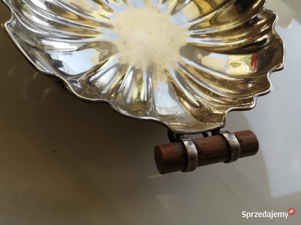 duża srebrna patera srebro 800 kujawsko-pomorskie Mirakowo