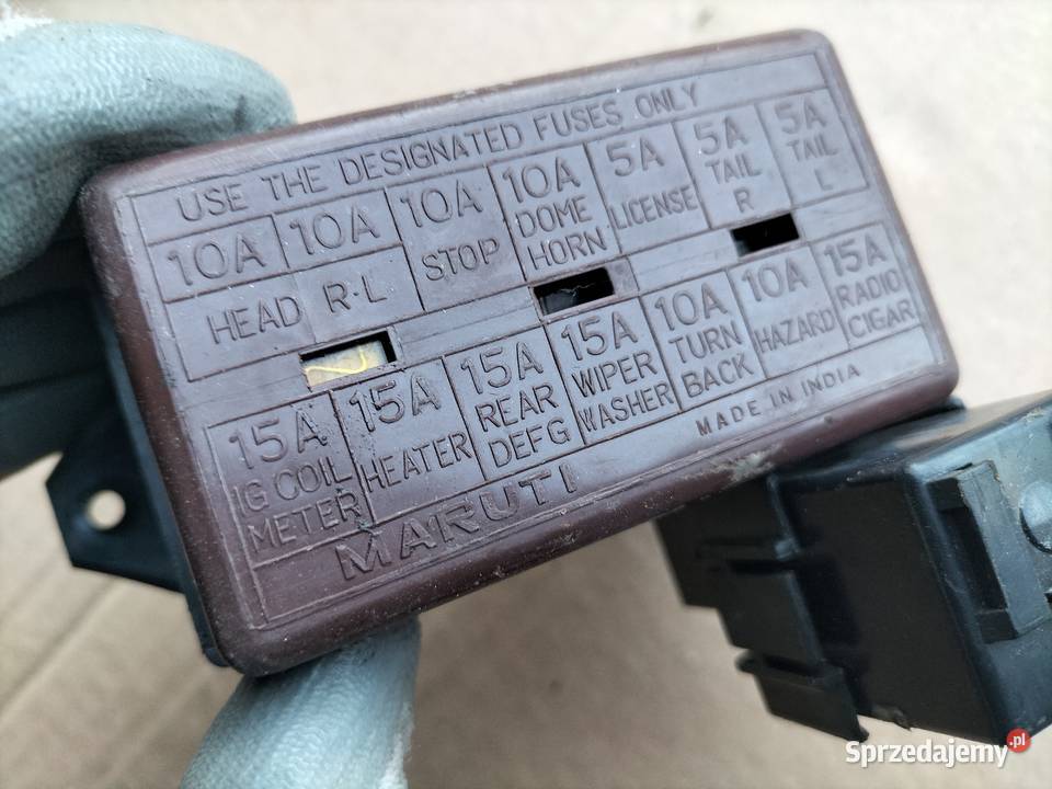 Suzuki Maruti 800 SKRZYNKA BEZPIECZNIKÓW Kamień-Kolonia