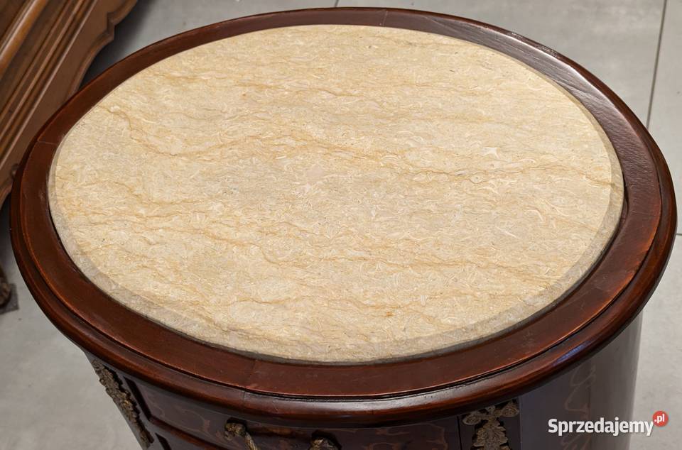 ładna komoda intarsjowana z marmuremsklep śląskie Dąbrowa Górnicza