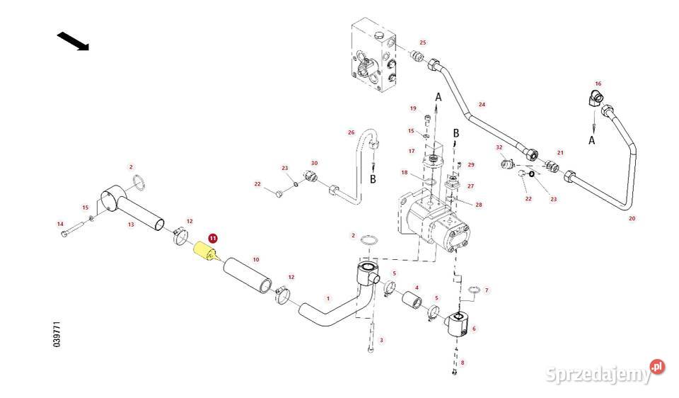 Sitko filtra oleju hydrauliki Fendt Filtry Białystok