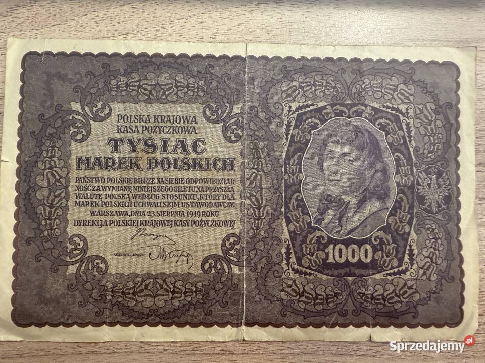 Banknot 1Banknot 1000 Marek Polskich 1919 Polska