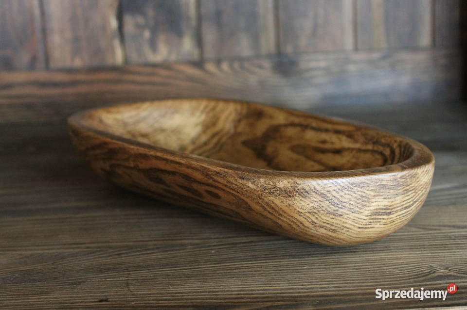 drewniana misa półmisek jesionowy Siekierki Małe