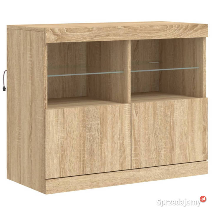 Szafka z oświetleniem LED dąb sonoma 81x37x67 Pozostałe mazowieckie Warszawa sprzedam
